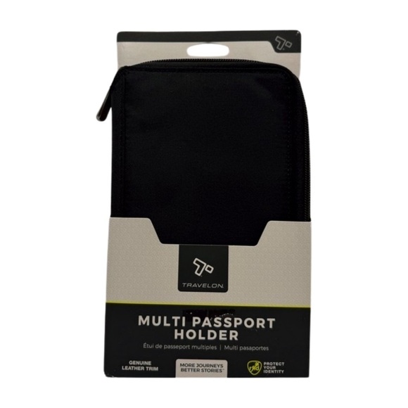 TRAVELON RFID Blocking Multi-Passport Holder, Black, bag, - Picture 8 of 12
